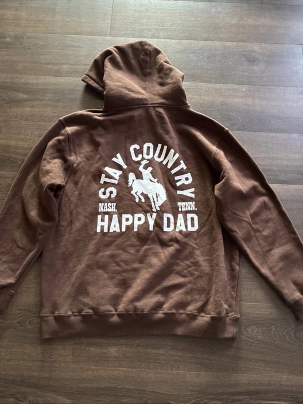 Stay Country "Happy Dad" Brown Pullover Hoodie